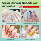 JODSONE 20 Colors Airbrush Gel Nail Polish Set for Nail Gradients No Dilution Gel Nail Polish DIY Various Patterns Nail Art, Girls Holiday Gifts