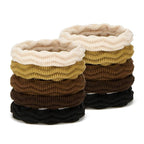 10 Pcs No Damage Hair Ties Thick Hair Elastic Rubber Bands Hair Accessories Scrunchies Seamless for Women