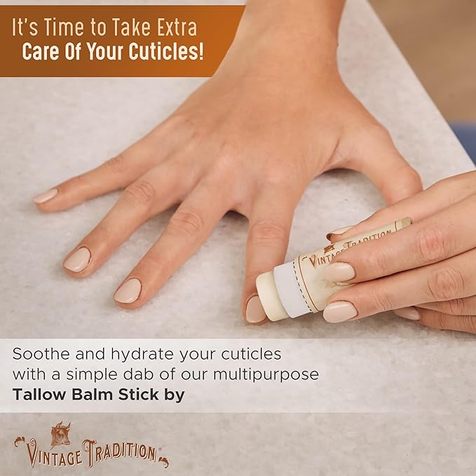 Vintage Tradition Moisturizing Beef Tallow Lip Balm – Tube Lip Moisturizer with Citrus & Lavender Essential Oil Blend Hydrates & Soothes Dry Lips – Grass-Fed Tallow Balm for Skin Care, 0.5 Fl. Oz.