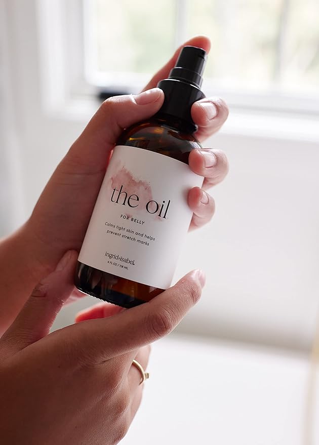 Ingrid & Isabel | The Oil | Organic Pregnancy Belly Oil for Smooth, Hydrated Skin (4 Fl Oz)