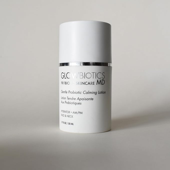 Glowbiotics Probiotic Calming Lotion - Barrier Repair & Firming Face Moisturizer - 1.7 oz - Weightless Peptide Cream for Sensitive & Redness-Prone Skin