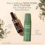 Face Tanning Mist, Organic Ingredients, Sunless Self Tanner, Bronzing, Hydrating, Streak-Free, Long Lasting Glow