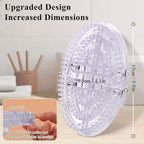 2Pcs Meridian Massage Brush, Upgrade Pro Meridian Brush for Belly, Beauty Salon Professional Custom Meridian Brush, Full Body SPA Massager Relaxation, Acupressure Meridian, Scalp Massage (Clear)