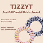 14 Pcs Women Ponytail Braid Hair Elastic No Crease Spiral Hair Ties, Girls Multi-color Waterproof Coil Hair Accessories (Medium Hair Ties)