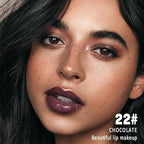 Kaely Longwear No-Budge Lipstick for Women, Highly Pigmented Liquid Lip Color Makeup, Non-Transfer Lip Gloss Stain Waterproof Smudge Proof 24 Hour, Instant Shine, Vegan & Cruelty-Free, 22 CHOCOLATE