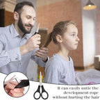 BESARME 1000pcs Mini Rubber Bands, Black Elastic Hair Ties with 6pcs Styling Tools for Baby Girls' Hair Accessories & Christmas Gifts