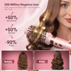 StyleVibe 6-in-1 Air Styler, Hair Dryer & Blow Dryer Brush with Auto-Wrap Curl L/R, Fast Drying, Smooth Blowouts, Root-Lift Volume, No Heat Damage Frizz-Free Thermal Brush, Gifts for Women
