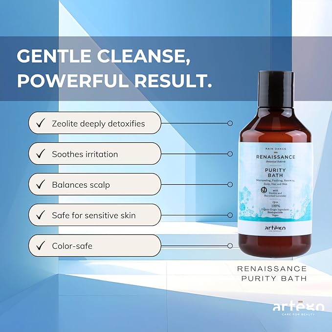 Artègo Rain Dance Renaissance Purity Bath – Scalp & Hair Shampoo (10.2 fl oz)