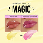 The Beauty Spy Yuli Color Changing Lip Oil | Hydrating Lip Gloss Korean | pH-Reactive Non Sticky Lip Gloss Formula With Argan Oil, Squalane, Shea Butter | Glass Shine Effect (Yuzu)