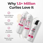 Love Ur Curls - Shampoo & Conditioner Set with All in One Curl Cream Styler for Wavy Hair, 3 Step System for Repair and Moisturizing
