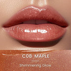 CATKIN Glossy Lip Balm Ultra Hydating Glow Lip Tinted Jelly Plumping Melting Balm Shea Butter Repair Soothing For Dry Lips 0.12 oz C08 MAPLE