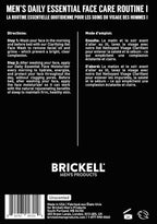 Brickell Men's Daily Essential Face Care Routine I, Gel Facial Cleanser Wash and Face Moisturizer Lotion, Natural and Organic, Unscented, Skincare Gift Set