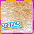 Teenitor Hair Tie, Elastics for Hair, 300pcs, Beige