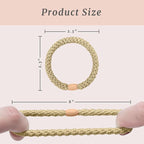 30 Pcs Hair Ties No Damage for Women Girls, High Elastic Braided Hair Ties for Thick Hair, Soft Ponytail Holders, No Crease Hair Bands for Curly Thin Hair Scrunchies (Neutral Colors)