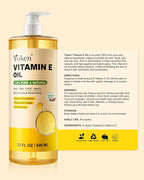 Vitamin E Oil 32 Fl Oz Organic Vitamin E oil for Skin Bulk Vitamine oils for Face Perfect DIY Bath and Body Oil Cold Pressed Hexane Free Non-GMO Gluten Free Formula