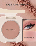 Single Matte Eyeshadow,Nude Maroon Eye Shadow Palette Brow Contour Makeup,High Pigment Waterproof Pressed Eye Shadows Powder Primer Base with Smooth Lightweight Blendable Formula for Daily Eye Look-03