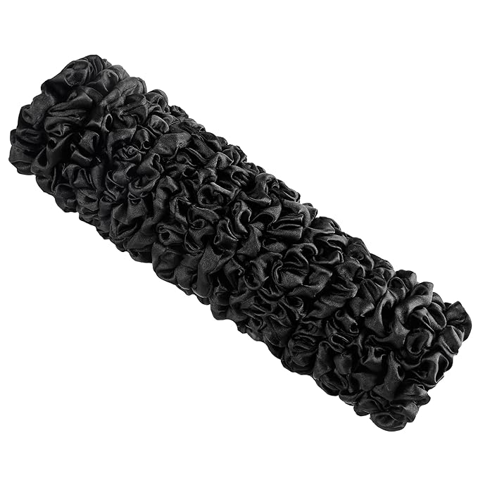 Satin Silk Scrunchies Hiar Ties for Women Girls Ponytail Holders 20 Pcs Mini Black Bulk Scrunchies Elastic Hair Bands for Thick Curly Hair Pony Tails Hair Ties