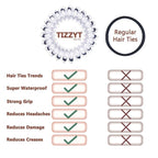 18 Pcs Women Ponytail Braid Hair Elastic No Crease Spiral Hair Ties, Girls Multi-color Waterproof Coil Hair Accessories (Small Hair Ties)