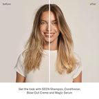 SEEN Blow-Out Creme, Fragrance Free - Non-Comedogenic & Blow Out Hair Cream- Reduces Frizz- Heat Protectant- Safe for Sensitive, Eczema & Acne Prone Skin