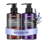 KUNDAL Korean Shampoo and Conditioner Set [Blackberry Bay] Salon-quality, Long Lasting Scent, Moisturizing, Sulfate-Free, Argan & Macadamia Oil, Korean Hair care, 16.9 fl oz each, Stocking Stuffers