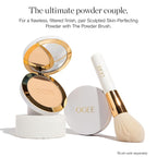 Ogee Sculpted Skin-Perfecting Makeup Setting Powder - Stone - FULL SET (Case & Refill) - Lightweight Powder Foundation Made with 70% Organic Ingredients