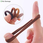 72PCS Brown Hair Ties No Damage & Ponytail Holders,Hair Elastics with Hair Bands for Women's Hair (1.6in Brown)