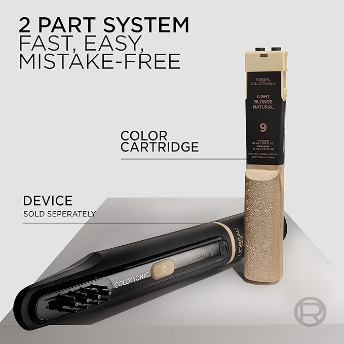 L'Oreal Paris Colorsonic Permanent Hair Dye Coloring Device for Root Touch Up, All Over Color, and Gray Coverage, Mistake-Free Application (Hair Color Cartridge Sold Separately)