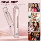 2 in 1 Women Electric Shaver, Dual Head Bikini Trimmer for Women IPX7 Waterproof Wet & Dry Use Electric Razors with Dual Heads Rechargeable Lady Trimmer for Bikini Underarm Leg Arm Body Face