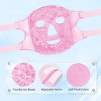 Cold Face Eye Masks Ice Face Mask Hot Cold Compress for Dark Circles, Puffiness, Migraines, Headache, Stress, Redness, Cooling Face Masks for Women Man, Skin Care