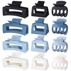 3 Styles Hair Clips for Women Small Medium Big Claw Clips for Thin Thick Hair 12 Pcs Hair Claw Clips Hair Clips Combination Hair Accessories for Women (Blue)