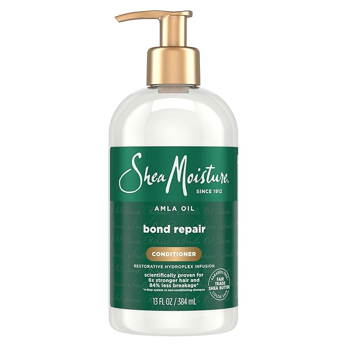 Shea Moisture Bond Repair Conditioner Amla Oil Strengthens And Repairs Hair Bonds With Hydroplex Technology And Amla Oil For Less Breakage With Restorative HydroPlex Infusion 13 FlOz