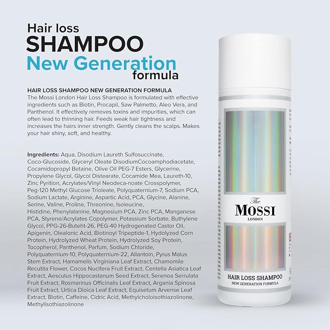 The Mossi London Hair Growth Shampoo for Thinning and All Hair Types - 6.7 Fl Oz (200ml)