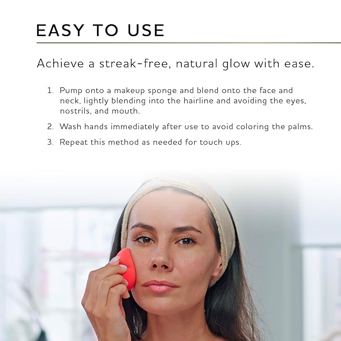 Norvell Venetian Sunless Facial Self Tanner Mousse with Bronzer 1.7 fl oz – Instant Natural Looking Fake Tan, Anti Orange, Streak Free, Long Lasting Sunless Bronzing Glow