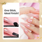 Beetles White Chrome Nail Powder for Gel Nails Pearl Cromer Nail Powder Mirror Effect Nails Gel Polish Glitter Manicure Holographic Pigment Nails Art Design Gifts for Women