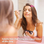 Neon Hair Clips, AIMIKE 6 Pcs Duck Billed Hair Roller Clips for Professional Hairstyling and Cutting - 4.3" Long