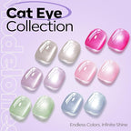 modelones Cat Eye Gel Nail Polish,Glitter Purple Gel Polish with Magnet Magentic Cateye Gel Polish Soak Off Led Reflective Gel Top Coat Manicure Salon DIY Gifts