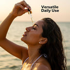 Facial Self Tanning Drops (1 Fl Oz), Tanning Drops for Face & Body, Gradual Bronzing Effect, Lightweight Tanner for Sensitive Skin, Natural Sun-Kissed Glow, Dark Shade