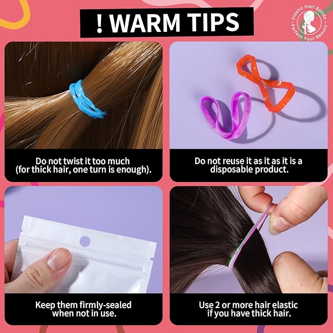 Teenitor Hair Ties,Hair Rubber Bands for Kids Girls Thin Small Hair Elastics,Colors,300pcs