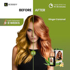 HERBBY Hair Color Shampoo for Gray Hair Coverage&Color Transform with 9 Herbal Extracts –Long Lasting(6-8 Weeks),Shiny,Evenly Colored,Instant Hair Dye Shampoo&Conditioner,500 Ml (GINGER CARAMEL COLOR)