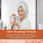 Envy Vitamin C and Turmeric Face Scrub - Clears Blackheads, Improves Dark Spots & Acne - Clean, Cruelty-Free Korean Skin Care for All Skin Types - Dermatologist Tested - 6.76 oz