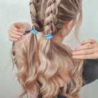 Pink Hair Ties - 100 Pcs Seamless Ponytail Holders - No Damage Thick Hair Bands for Women & Girls