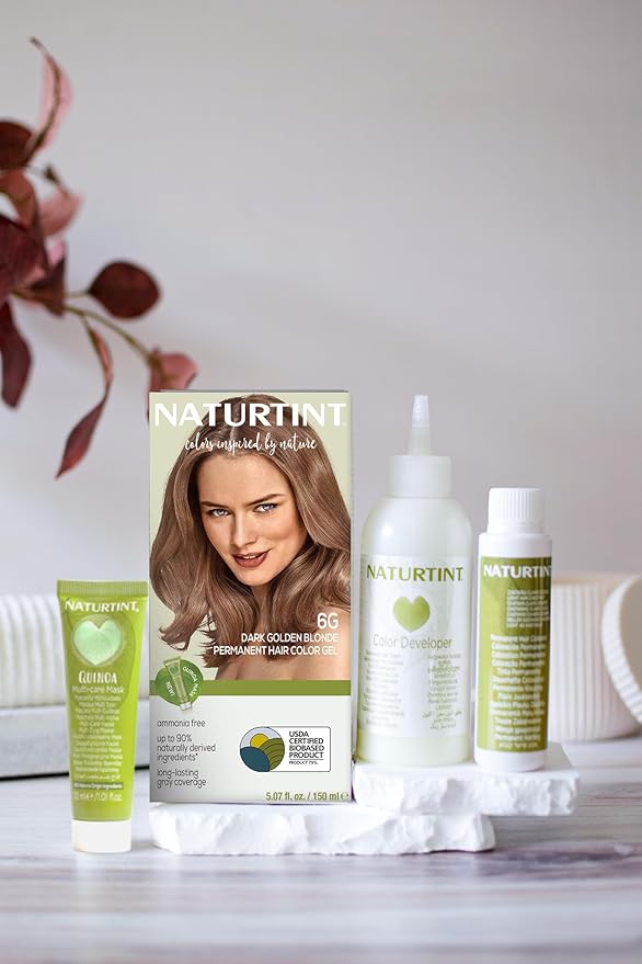 Naturtint 6G Dark Golden Blonde Permanent Hair Color (Pack of 1), Ammonia Free, Vegan, Cruelty Free, up to 100% Gray Coverage, Long Lasting Results (Packaging may vary)