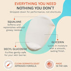 Fig.1 Hydrating Facial Cleanser for Women | Gentle Cleanser Face Wash with Glycerin & Squalane | Non-Drying, Fragrance-Free Formula for Sensitive Skin | 3.4 oz Refillable Bottle