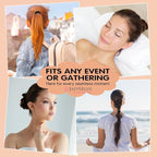 2.4" Large Hair Ties No Damage, Thick Hair Bands for Women, Soft Elastic Ponytail Holders Cotton Seamless Scrunchies Stretchy No Crease 30 Pcs (Black)