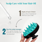 HEETA Hair Scalp Massager Shampoo Brush 2 Pack, Soft Silicone Bristles to Remove Dandruff, Waterproof Hair Scrubber for Both Wet Dry Use, Suitable for Men & Women (Turquoise & Purple)