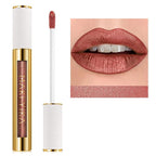 MAKI YIKA Metallic Lipsticks Long Lasting Brown Lipstick for Women, High Shine Glitter Lipstick No Smudge Transferproof iquid Lip Gloss (BR09 Celebration)