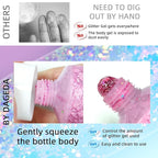 DAGEDA Body Glitter Gel, Face Glitters Body Gel Sequins Shimmer Liquid Eyeshadow, Chunky Glitter for Face Hair Nails, Holographic Cosmetic Laser Powder Festival Makeup 50ml(Pink)