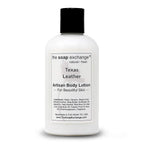 The Soap Exchange Body Lotion - Texas Leather Scent - Hand Crafted 8 fl oz / 240 ml Natural Artisan Skin Care for Hand, Face, & Body, Moisturize, Hydrate, & Protect. Made in the USA.