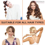 2.4 Inch Pink Hair Ties for Girls Thick Hair, Large Soft Hairties Seamless Cotton Bands for Women, No Damage Crease-free Nylon Elastic Scrunchies Curly Accessories 30 Pcs