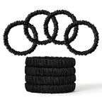 8Pcs Silk Scrunchies Hair Ties for Women & Girls, Mulberry Silk Scrunchies No-Damage Thin Satin Ponytail Holders for Hair Care